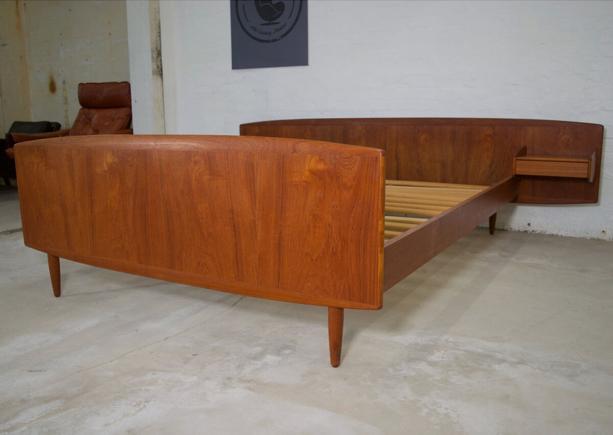Lit double en teck danois par Melvin Mikkelsen années 1960.