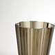 Ribbed smoked glass vase