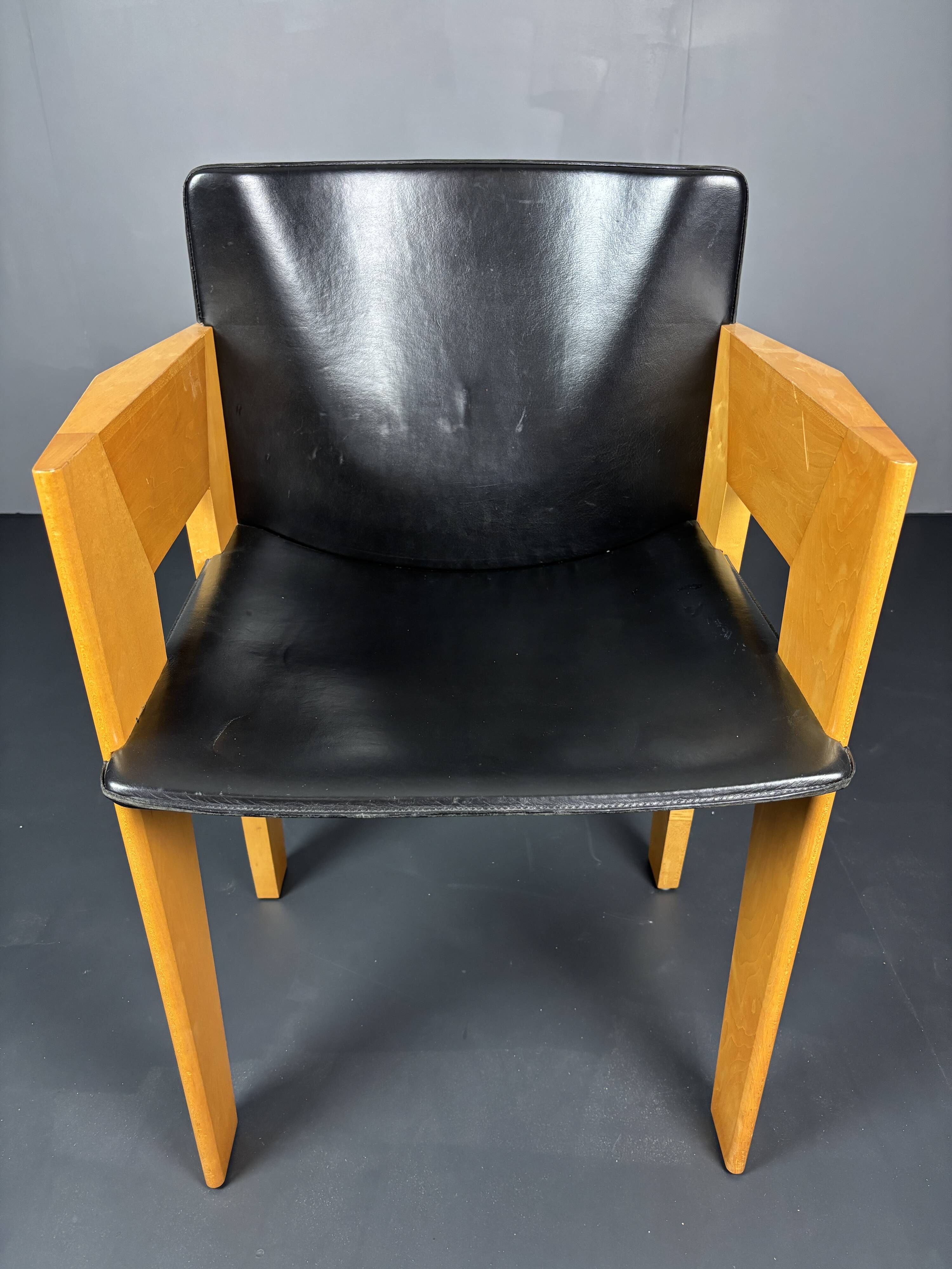 set 6 Modernist dining chairs by Arnold Merckx for Arco, Dutch design 1980s
