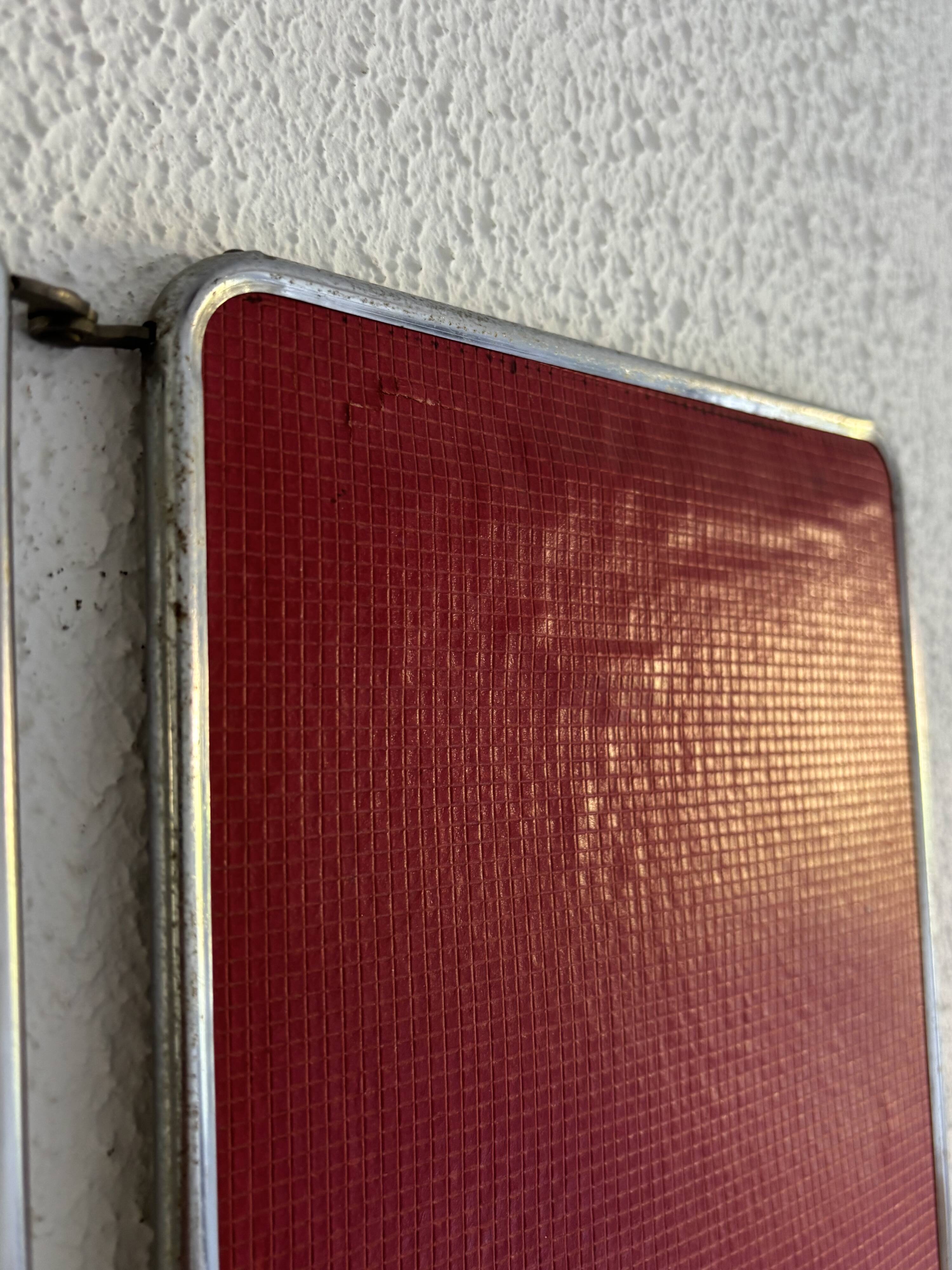 Miroir vintage 1960 triptyque barbier coiffeuse Arpin grenadine - 27 x 69 c