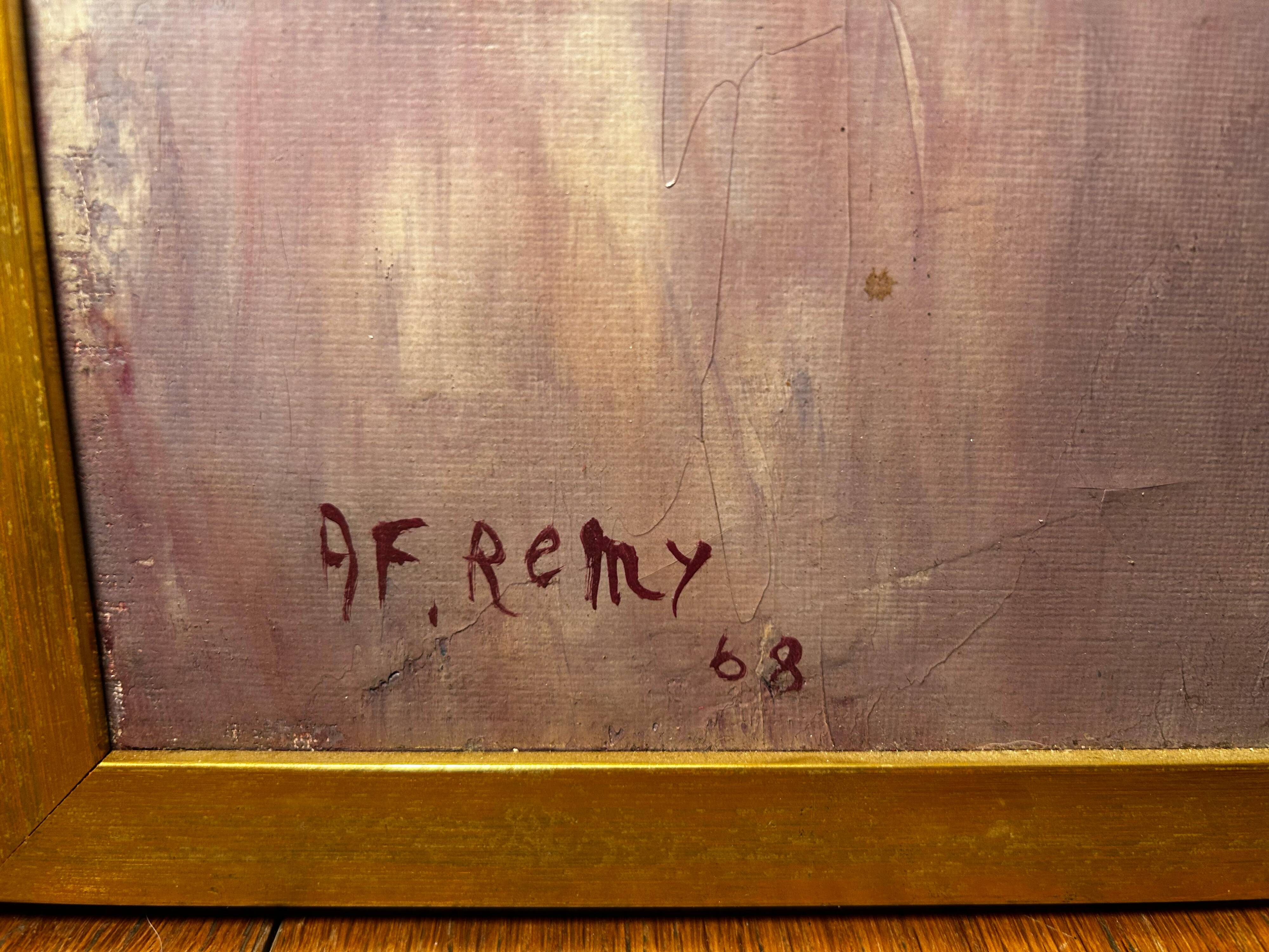 Oil on canvas signed - Portrait of a woman with green eyes