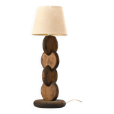 Lampe brutaliste en pin, Temde Suisse vers 1970