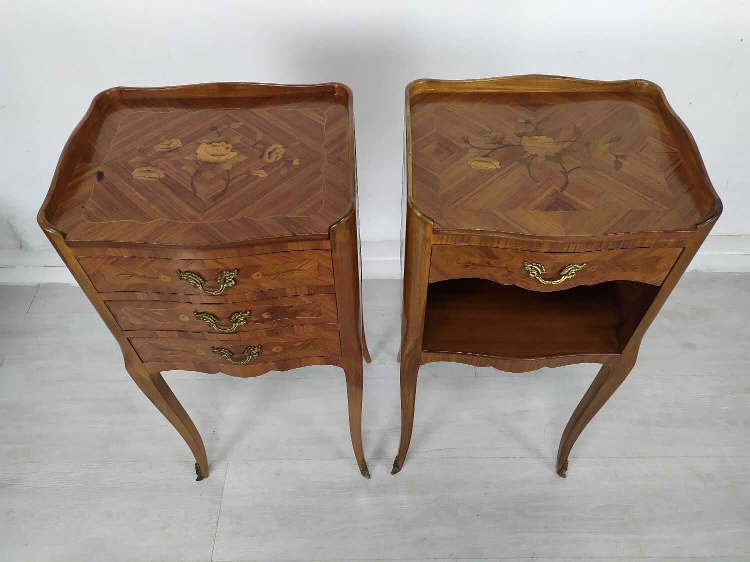 Pair of Louis XV style bedside tables