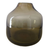 Vase en verre soufflé signé Claude MORIN Dieulefit, années 70