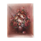 Oil on canvas bouquet of flowers