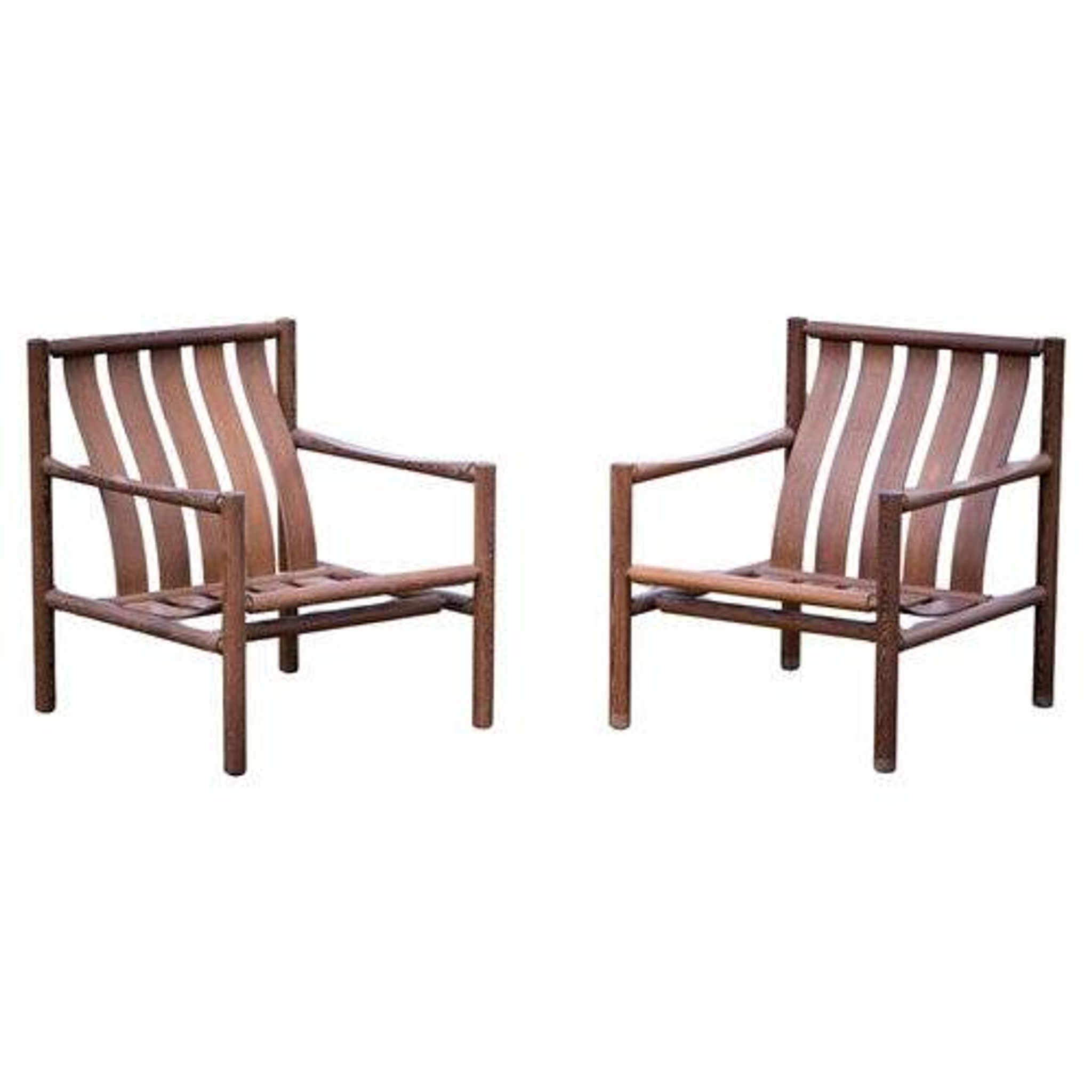 Wenge armchairs by Jørn Nilson, Denmark, 1966, Set of 2