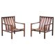 Fauteuils en Wengé par Jørn Nilson, Danemark, 1966, Set de 2