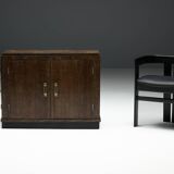 Modernist Art Deco oak cabinet, France, 1940s