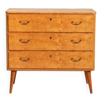 Commode en bouleau suédois, années 1950