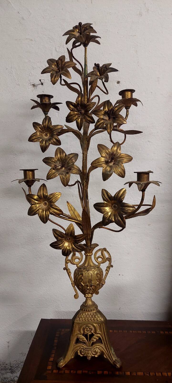 Gilded bronze candelabra, France, late 19th century