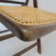 Chaise pliante en bois et cannage