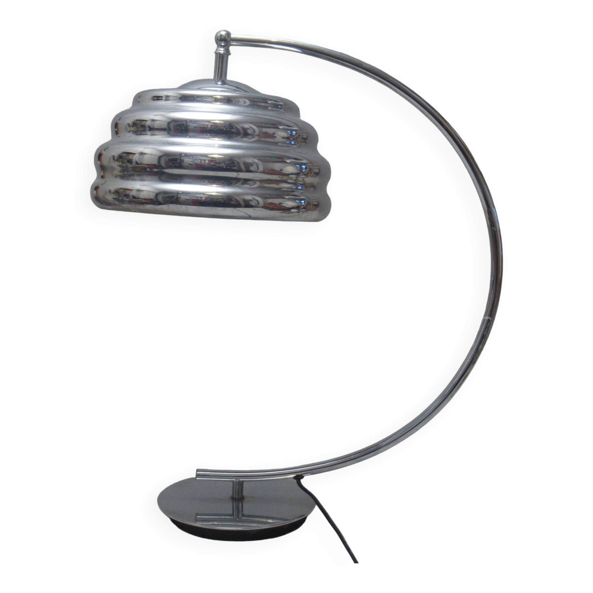 Art Deco Aluminor chrome lamp 1980s