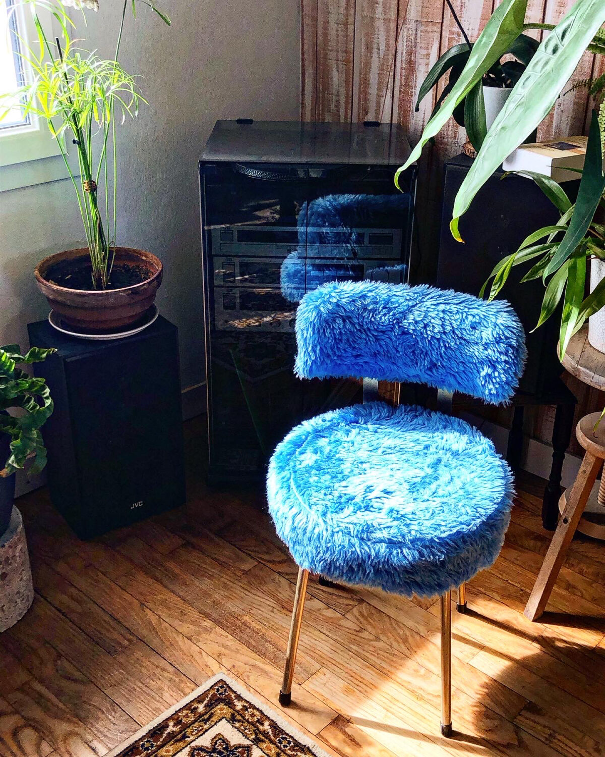 Moumoute chair 70 ́s pelfran sky blue
