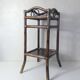 Vintage rattan saddle side table