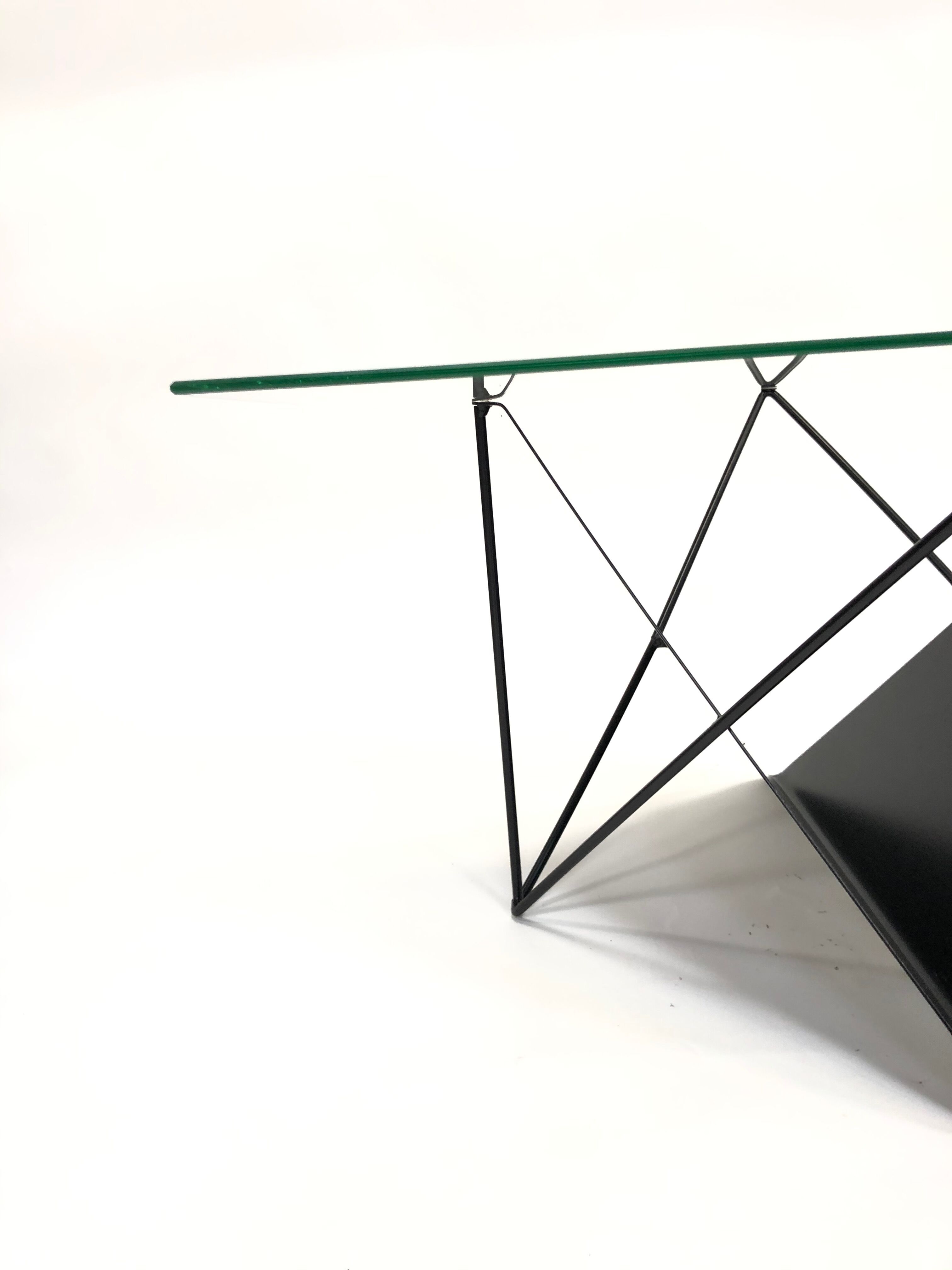 80s steel wire coffee table eclectic design