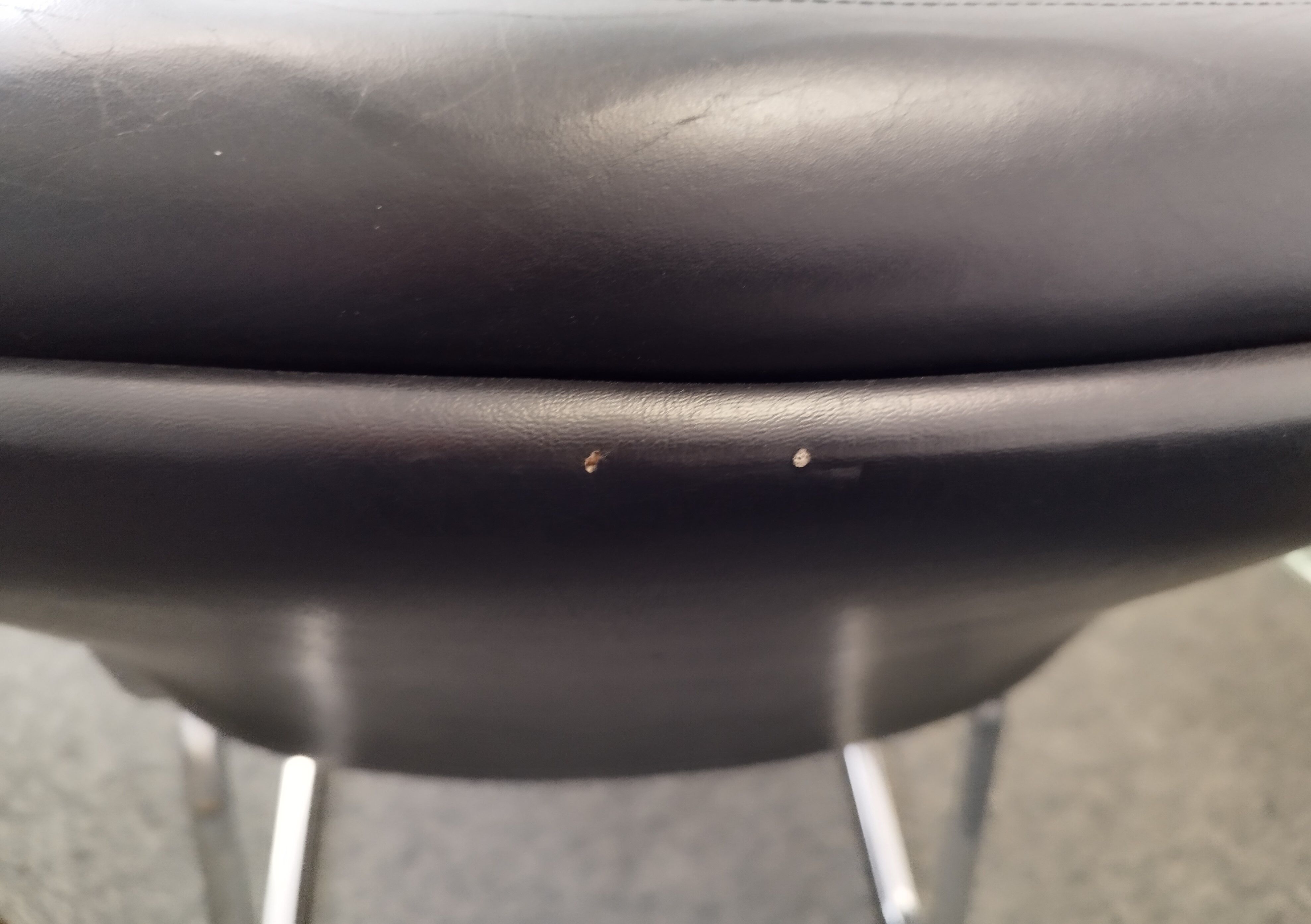 Set of 4 leather office chairs by Grahl