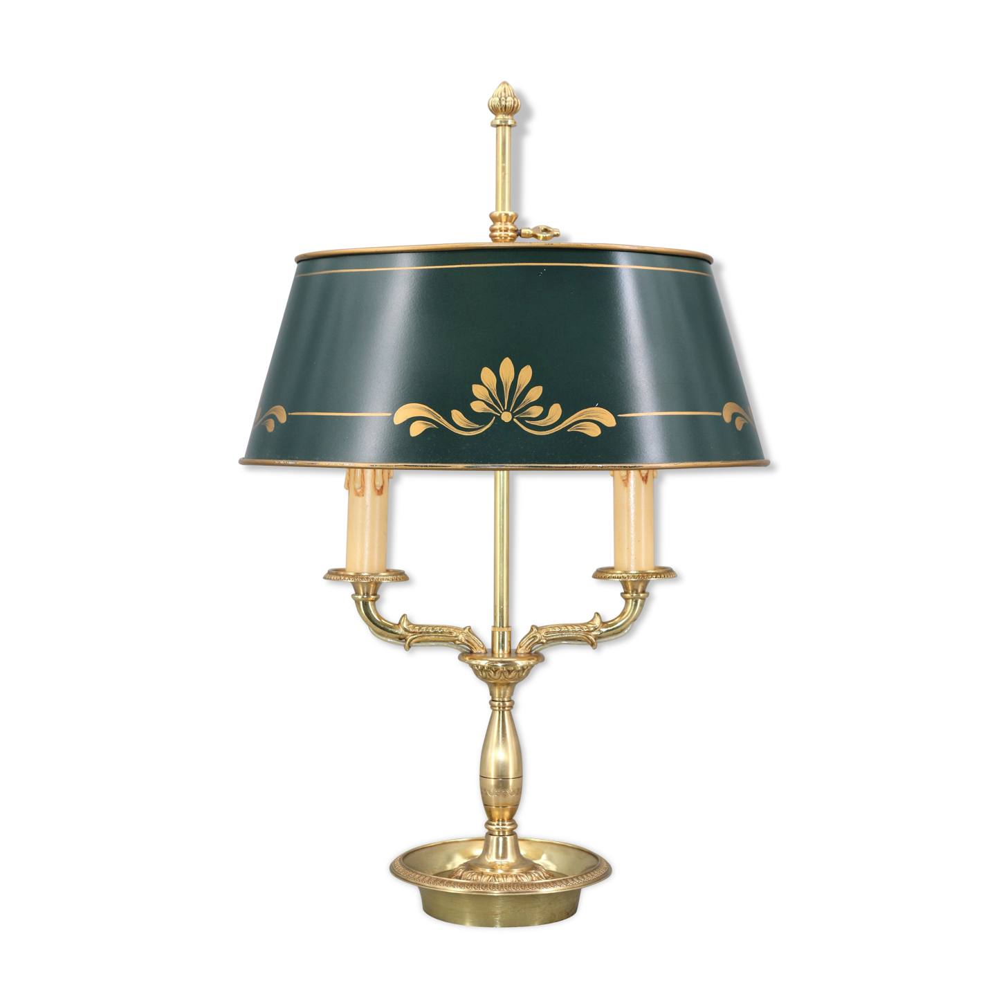 Hot water bottle lamp in solid bronze gilded empire style Lucien Gau