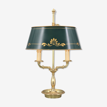 Lampe bouillotte en bronze massif doré style empire Lucien Gau
