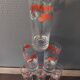 Set of 6 vintage strawberry pattern glasses