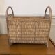 Wicker and rattan magazine rack
