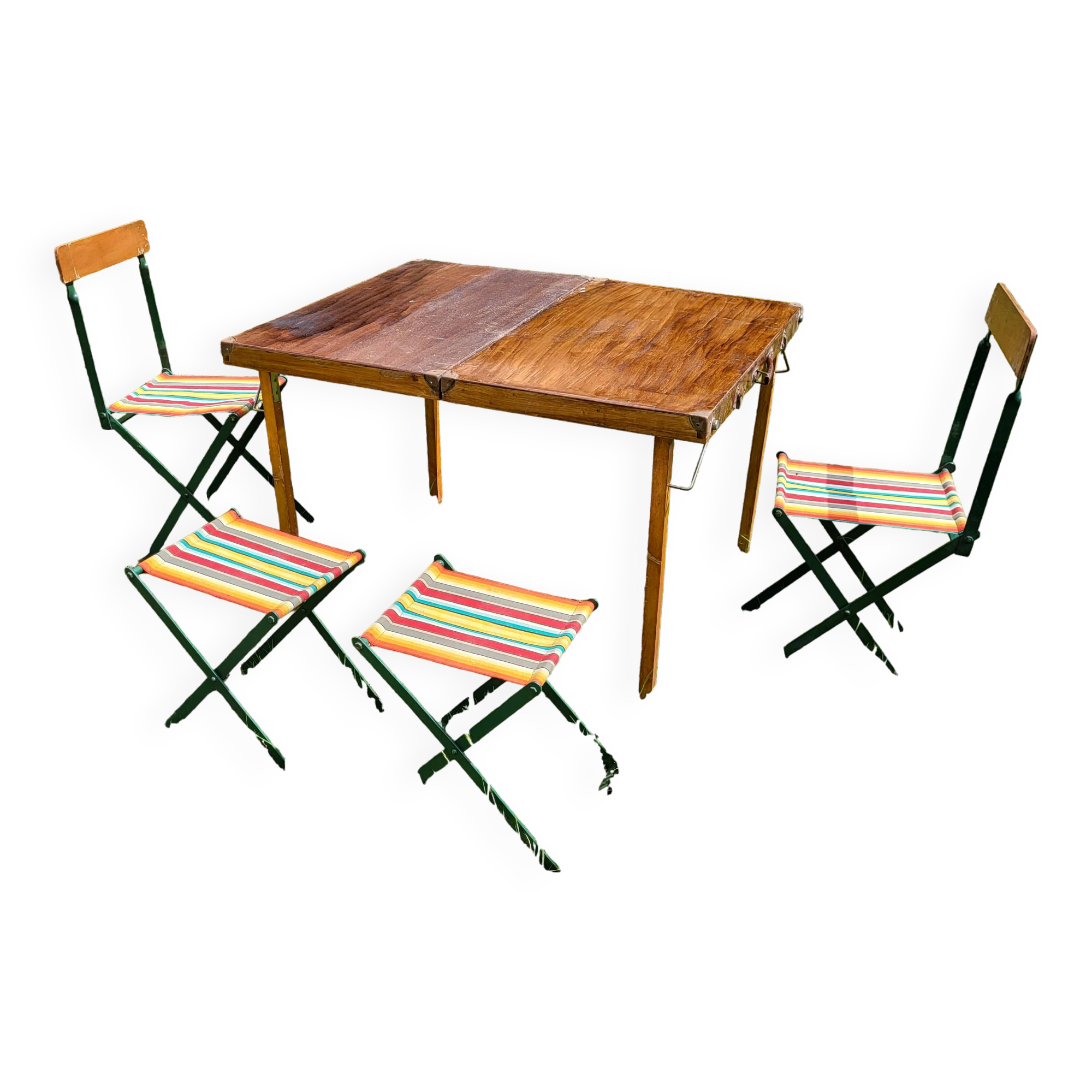 Vintage 1950's picnic table & chair