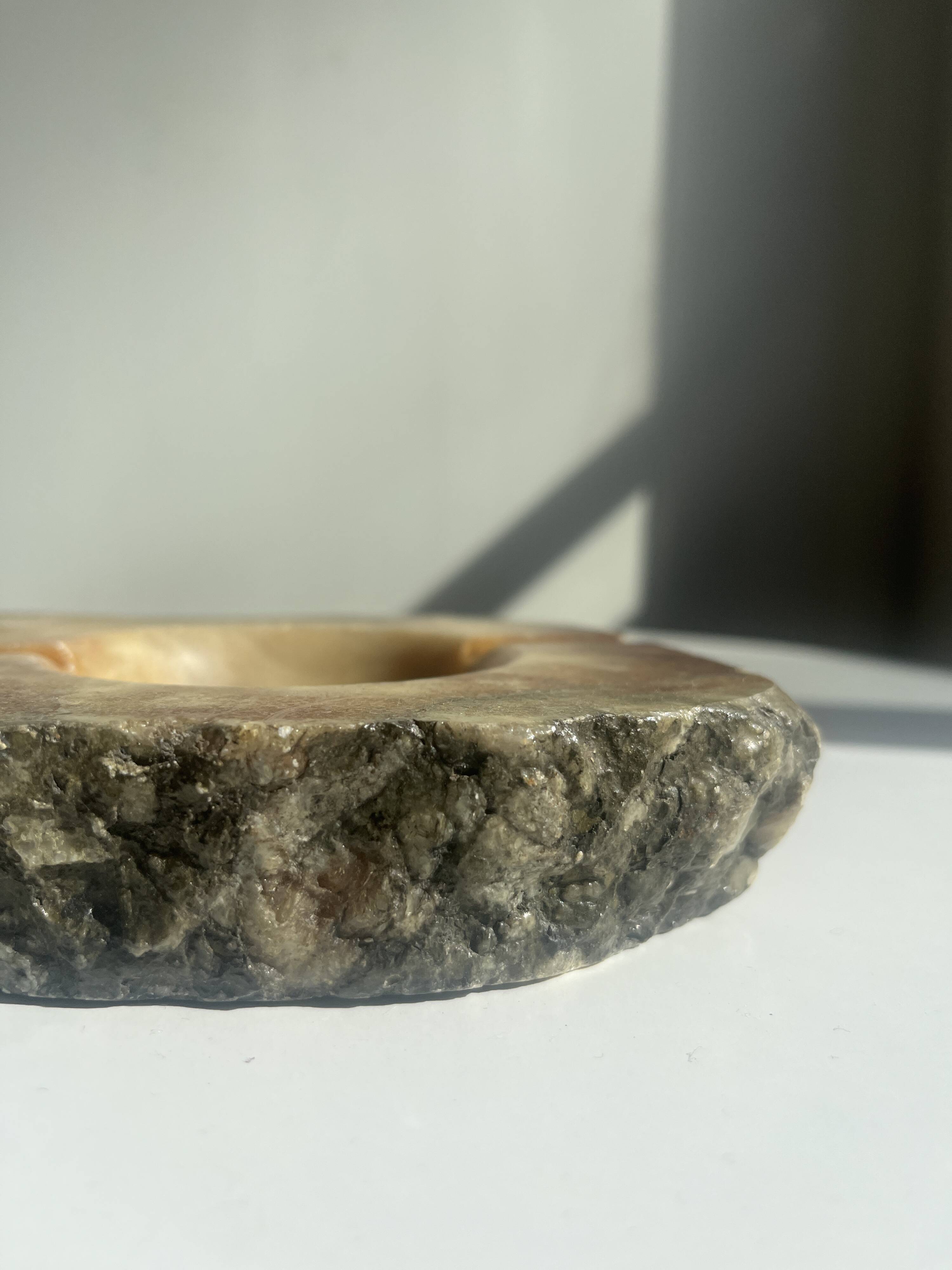 Marble ashtray / empty pocket, raw shape, vintage decor 1950