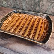 Plateau d’asperges vintage français majolique de Sarragamines