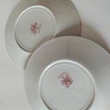 Duo of Lunéville flat plates, Lucien model – Clover decoration, early 20th century