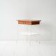 Vintage Scandinavian bedside table 1960s in metal and mahogany
