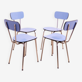 Chaises de café en formica coloré tchécoslovaque du milieu du siècle, 1960, ensemble de 4