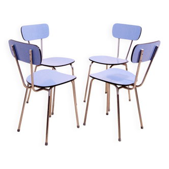 Chaises de café en formica coloré tchécoslovaque du milieu du siècle, 1960, ensemble de 4