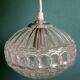 Vintage molded glass pendant light