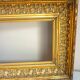 Antique gilded frame in wood and stucco, carved, original gilding