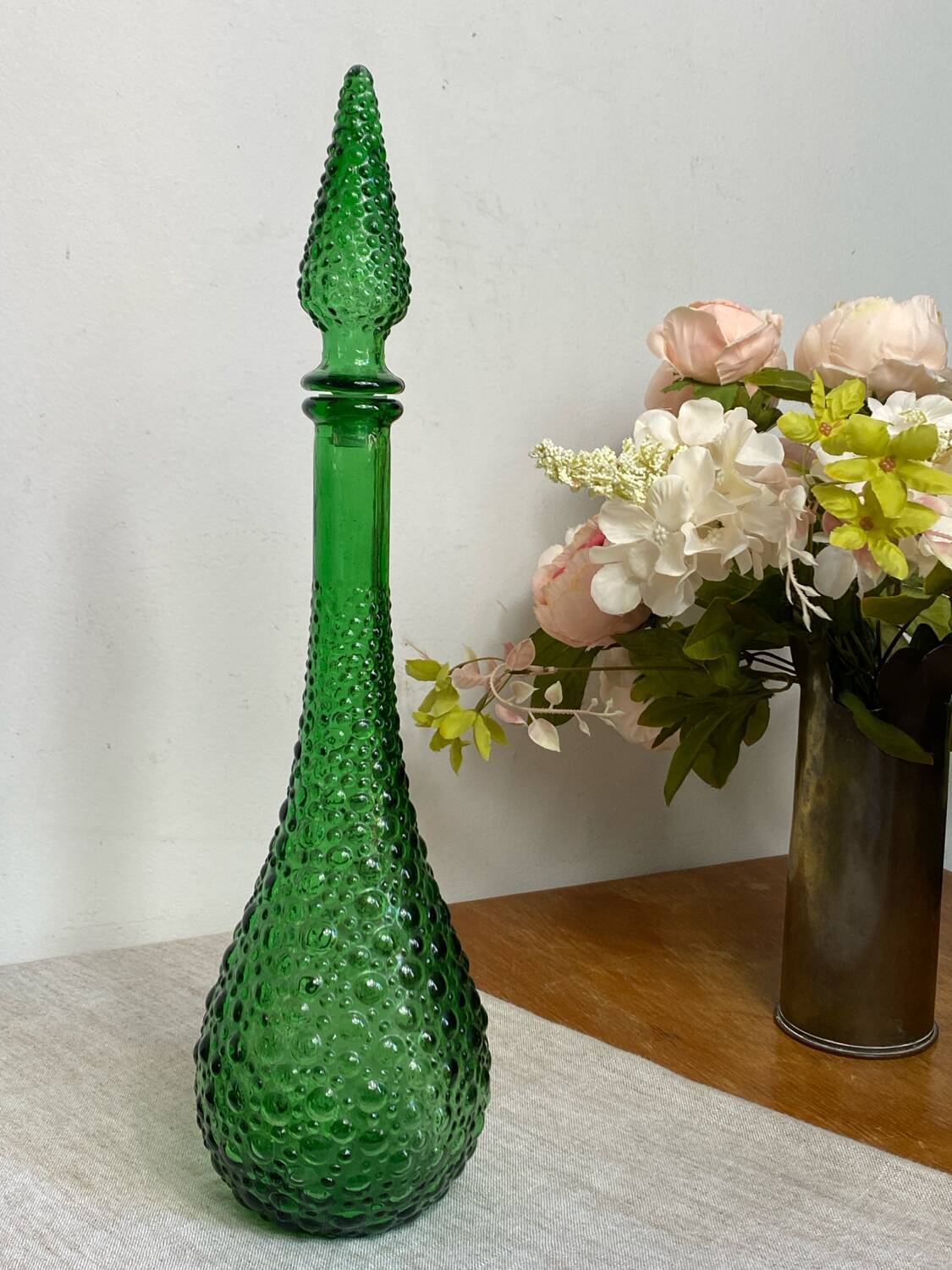 Vintage Empoli glass carafe from Italy