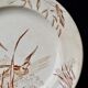 Assiette plate ancienne terre de fer Samaritaine décor Nénuphar