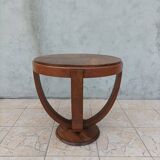 Art Deco pedestal table walnut side table
