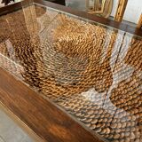 Vintage pine scale coffee table