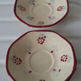 Flowery saucer cups
