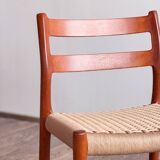 Chaises danoises modèle 84 par Niels O. Møller en teck