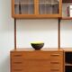 Danish teak wall unit by Kai Kristiansen for Feldballes Møbelfabrik