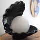 Shell lamp in ceramic and opaline