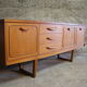 Enfilade scandinave en bois blond 1960