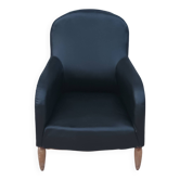 Fauteuil en cuir époque Art deco