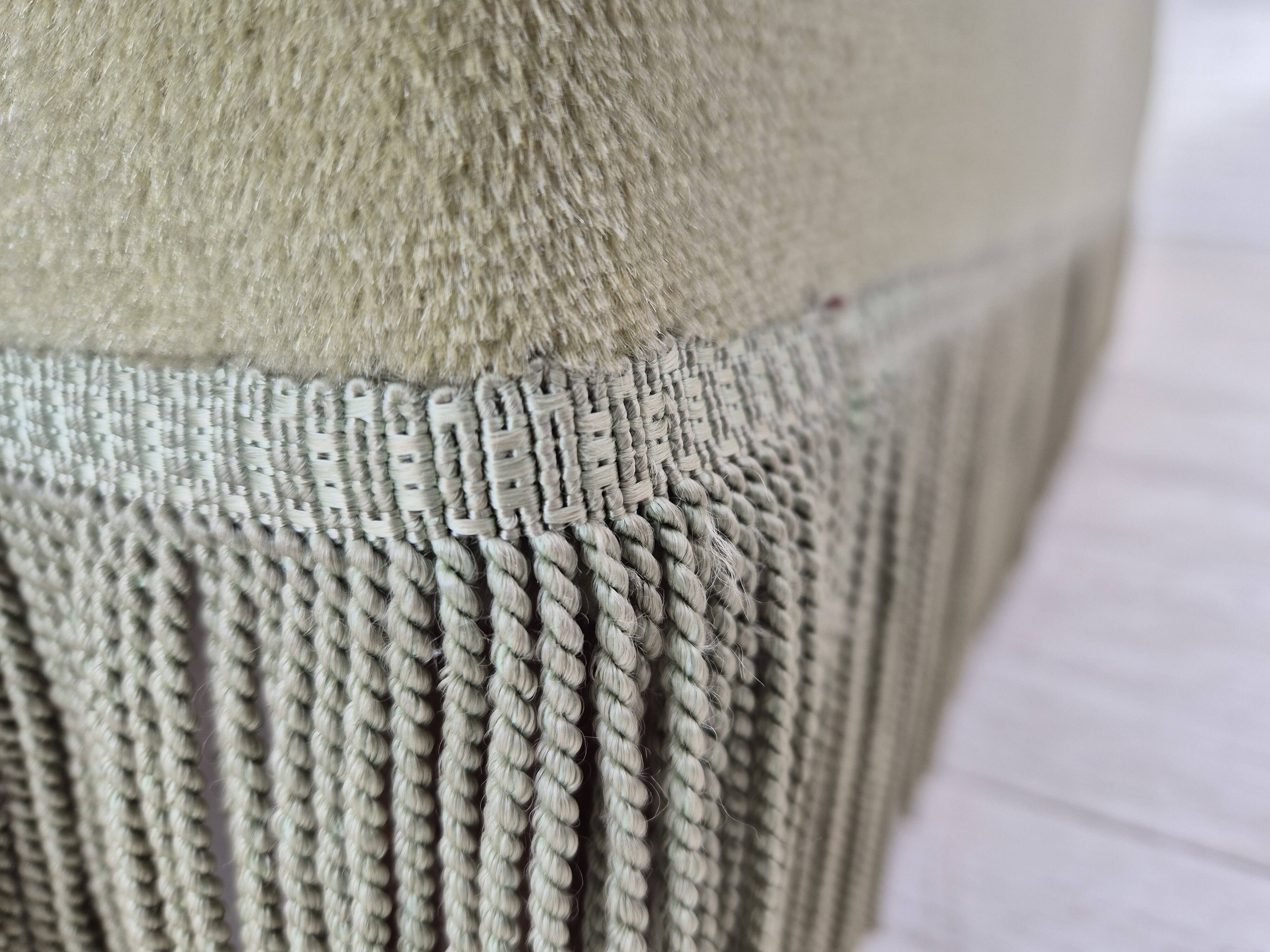 1960s, Danish 2 seater sofa, original condition, green furniture velour.