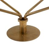 Free-standing shelf in gilded brass with smoked glass shelves. 1970s.