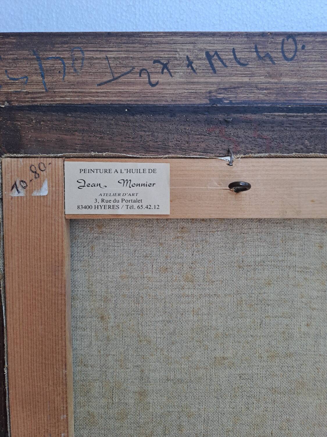 Oil on canvas bouquet of flowers signed Jean Monnier