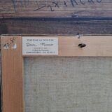 Oil on canvas bouquet of flowers signed Jean Monnier