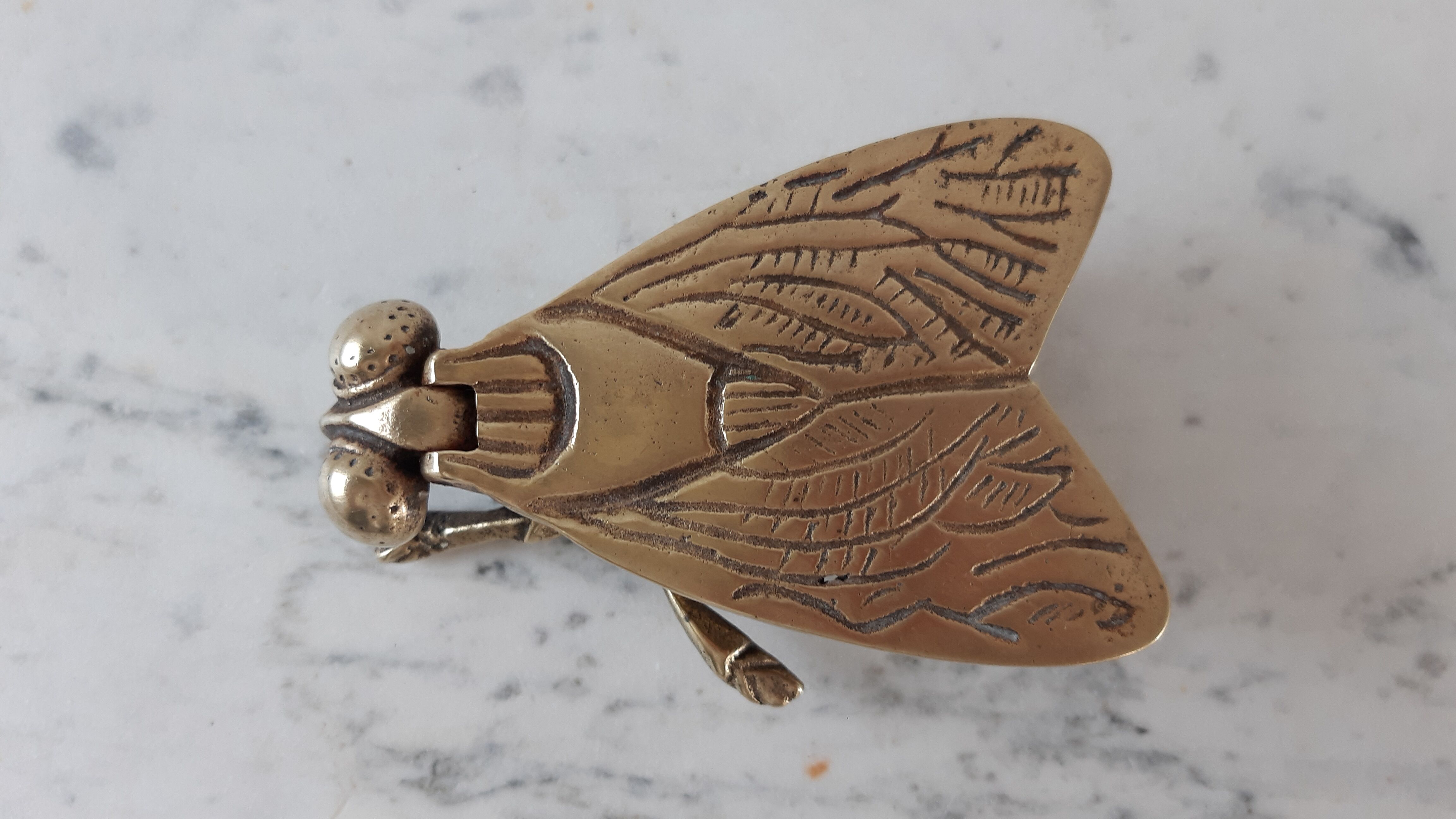 Brass fly ashtray 50s