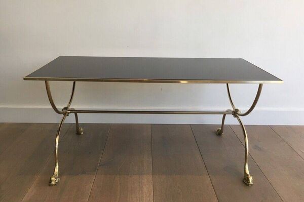 Table basse en laiton. Maison Jansen
