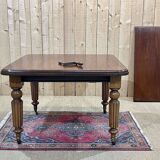 Table Victorienne à manivelle en acajou du XIXème avec 1 allonge